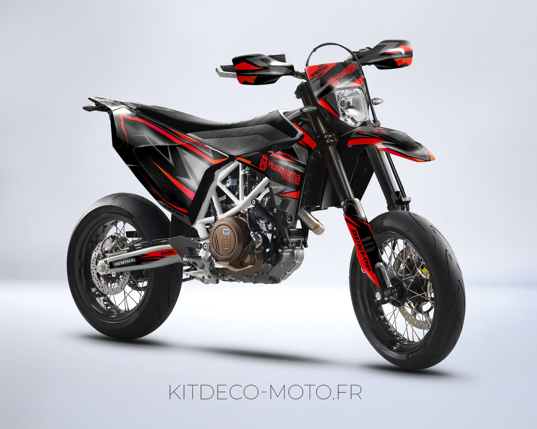 kit déco husqvarna 701 sm colors mixt rouge