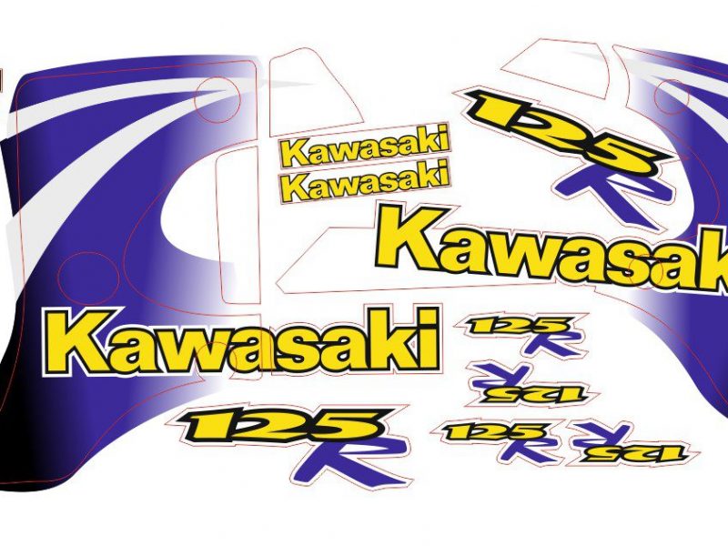 kit grafiche originali kawasaki kmx 2003