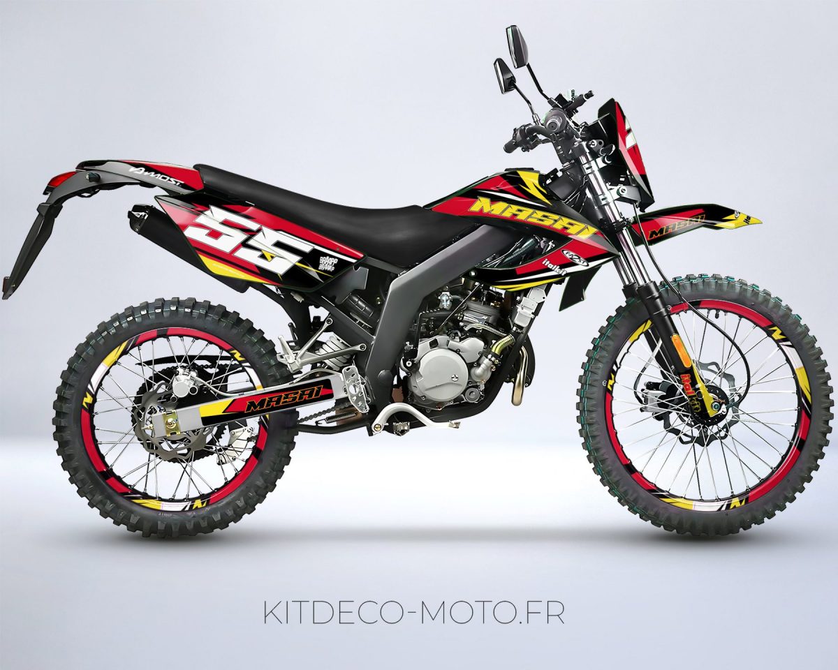 kit déco masai razer (2011 2023) craft jaune / rouge