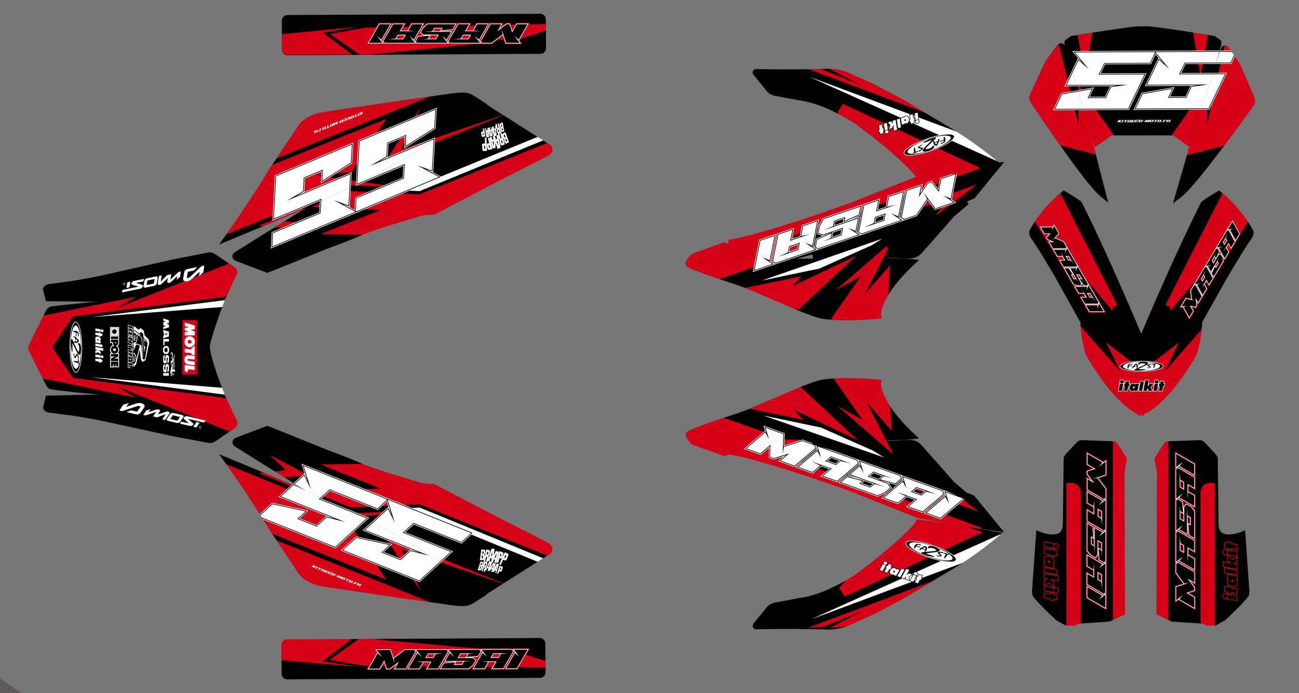 kit déco masai razer (2011 2023) craft rouge