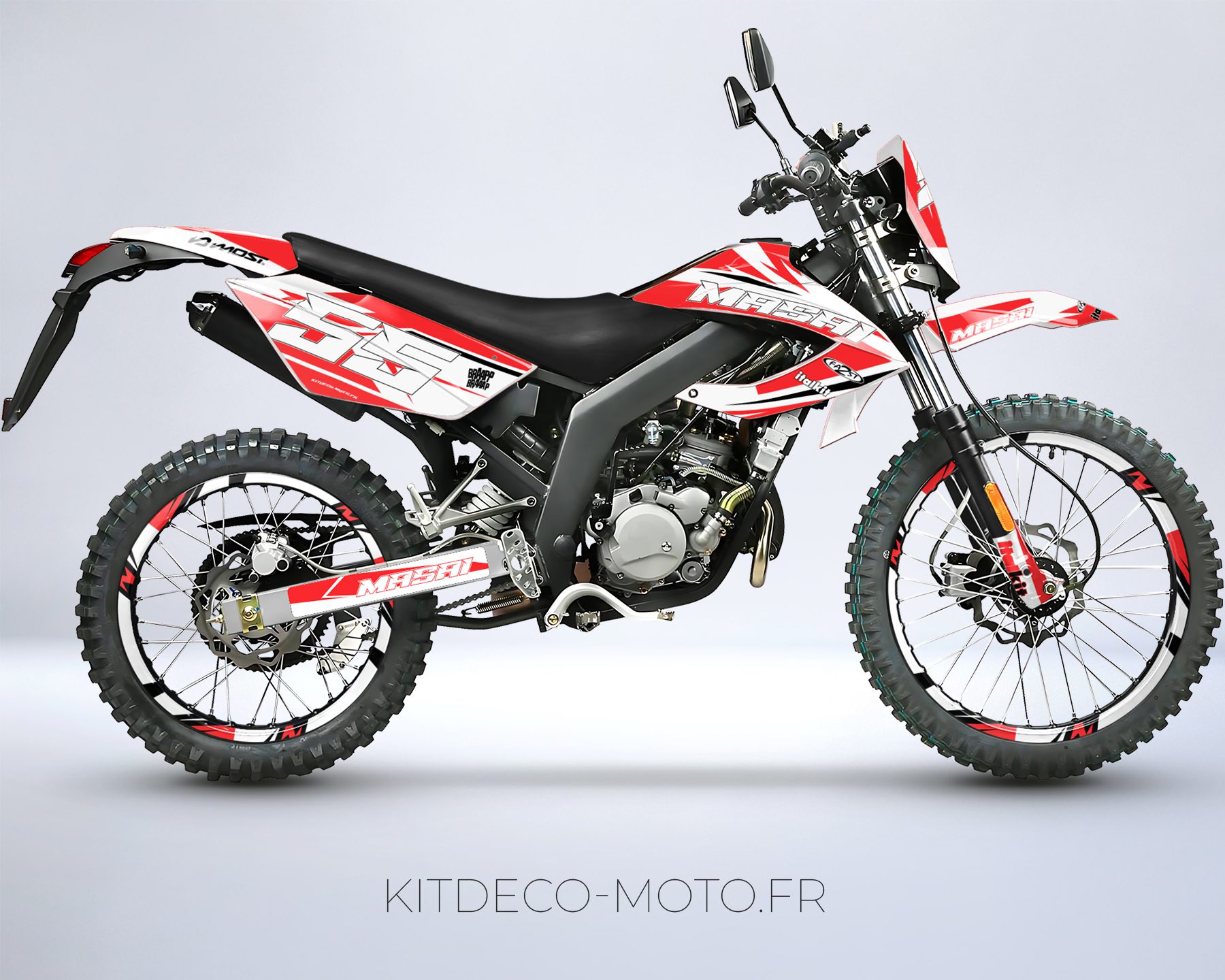 masai rider deco kit (2011 2023) craft red / white