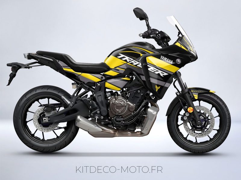 Kit grafiche gialle di fabbrica Yamaha Tracer 700 (2020 2024).
