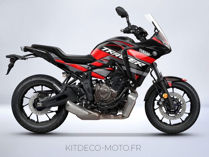 Kit grafiche rosse di fabbrica Yamaha Tracer 700 (2020 2024).