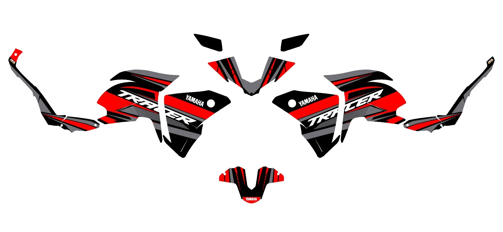 kit déco yamaha tracer 700 factory rouge