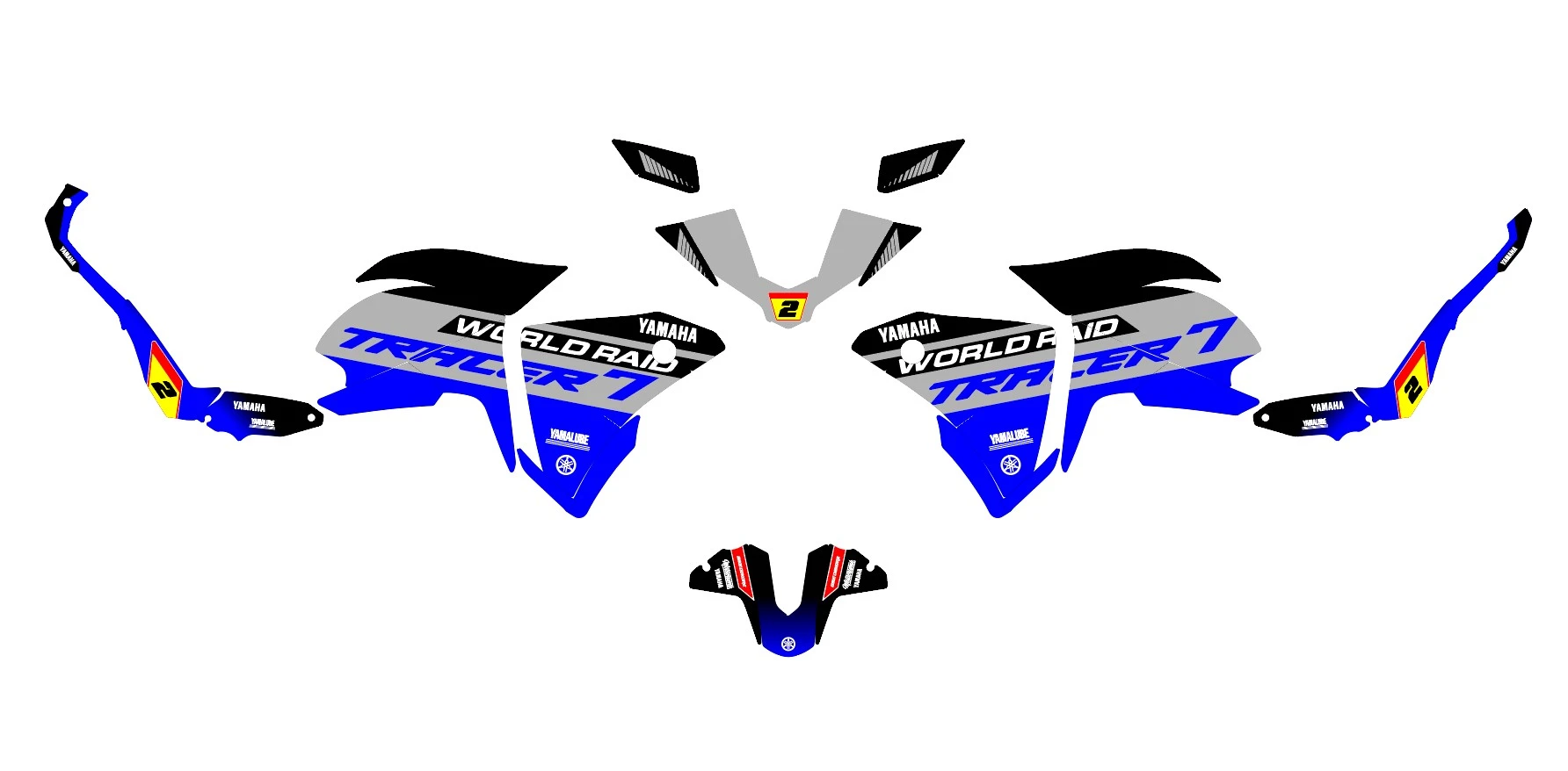 kit déco yamaha tracer 700 racing bleu