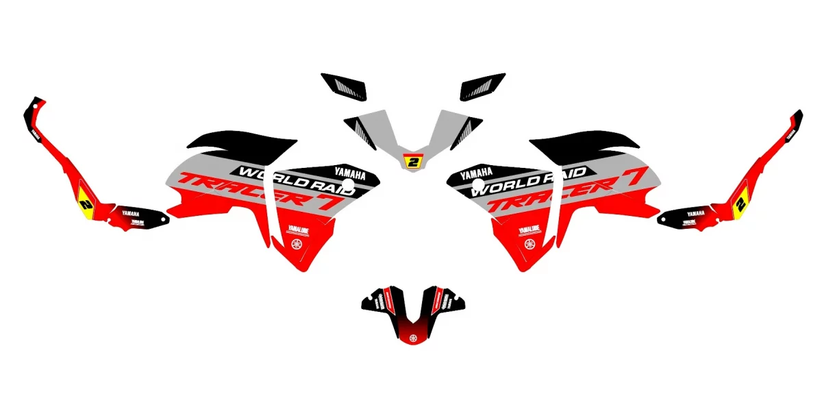 kit déco yamaha tracer 700 racing rouge