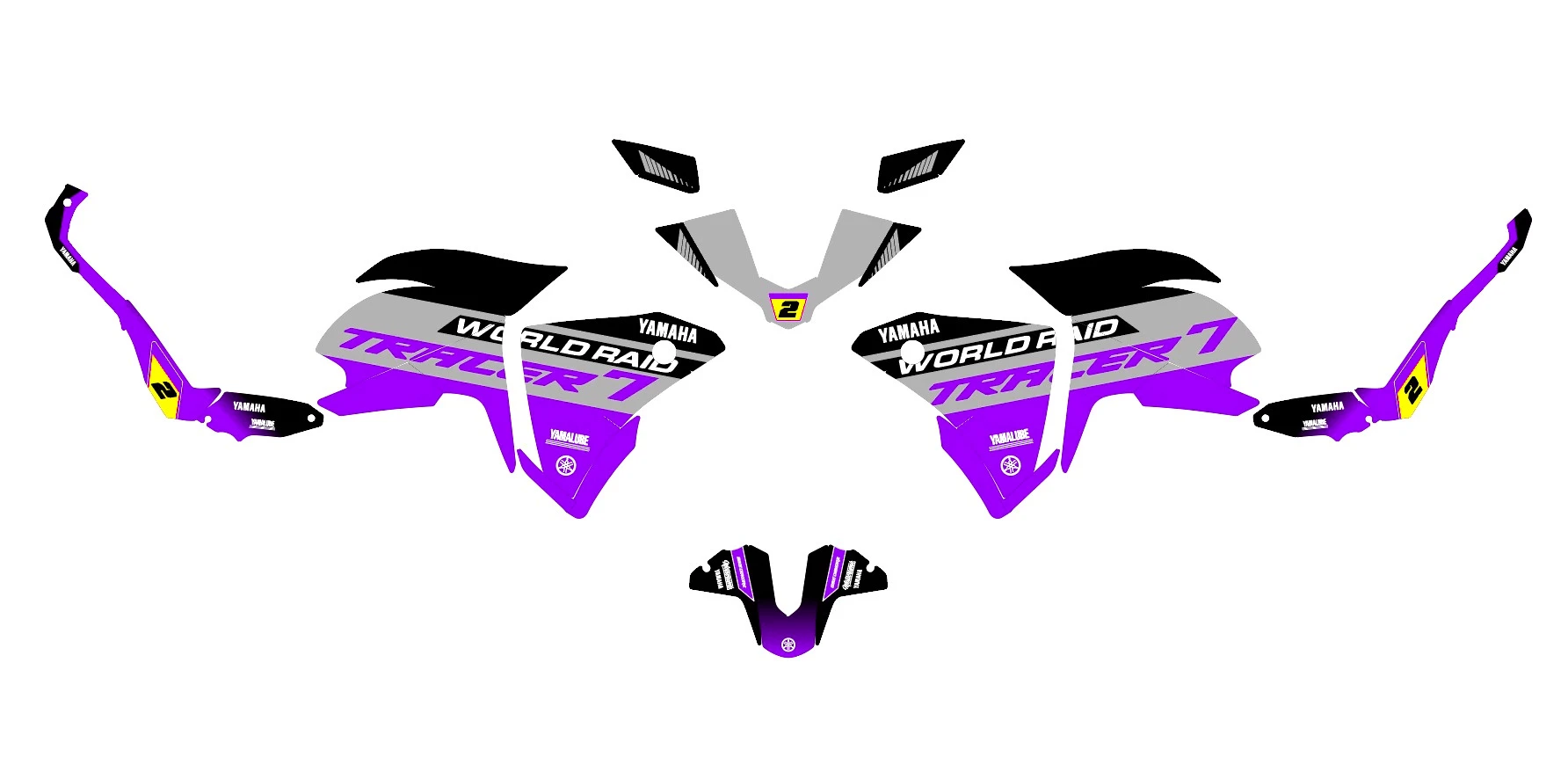 kit déco yamaha tracer 700 racing violet