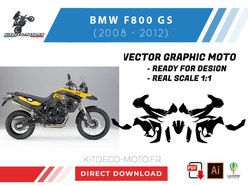 template bmw f800 gs (2008 2012) vector
