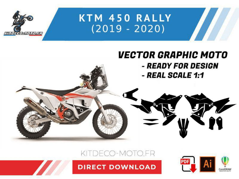 vector de plantilla ktm 450 rally (2019 2020)