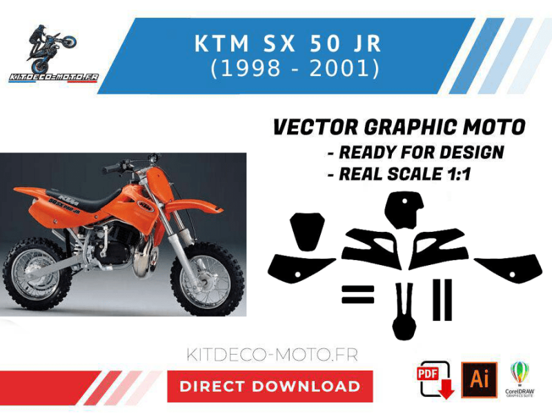 template ktm 50 jr vector