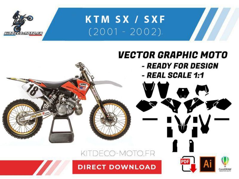 modello ktm sx/sxf (2001 2002) vettoriale