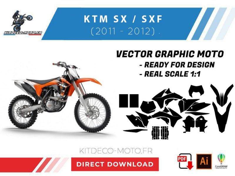 modello ktm sx/sxf (2011 2012) vettoriale