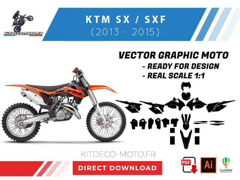 modello ktm sx/sxf (2013 2015) vettoriale