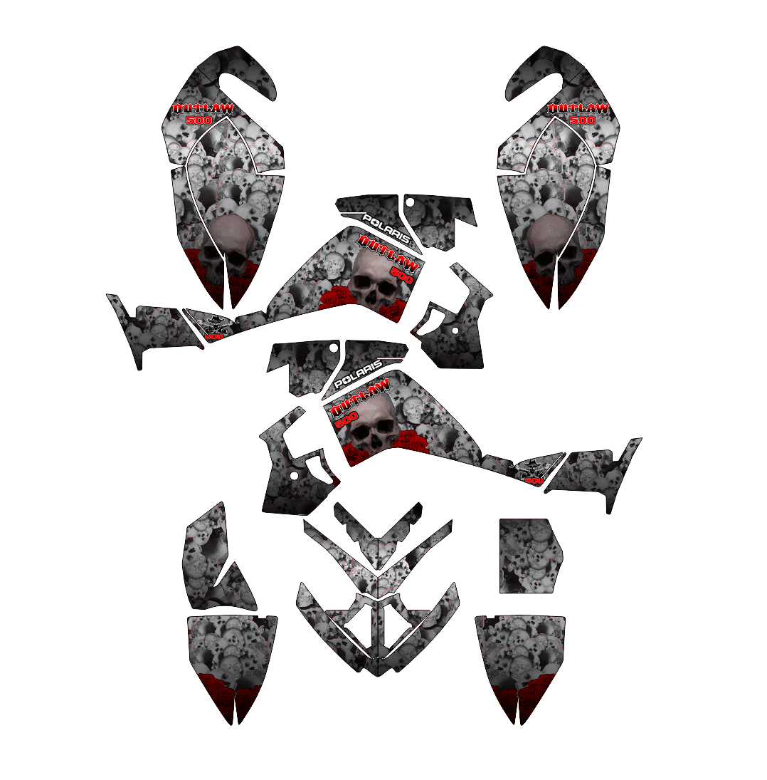 kit déco polaris 500 outlaw skull