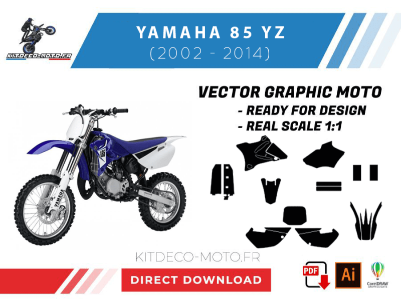 template yamaha 85 yz (2002 2014) vector
