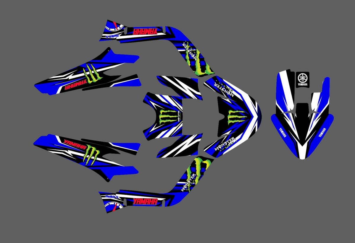 kit déco mbk booster (2004 2018) monster bleu