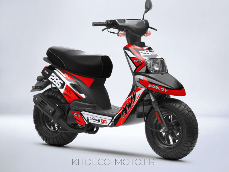 mbk booster graphic kit (2004 2018) racing red
