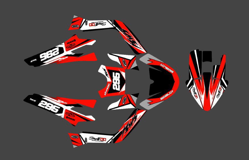 kit déco mbk booster (2004 2018) racing rouge