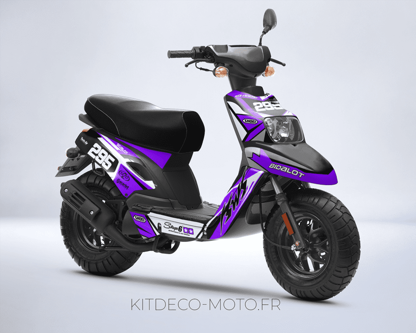 MBK Booster graphic kit (2004-2018) - Racing Violet | Kitdeco-moto.fr