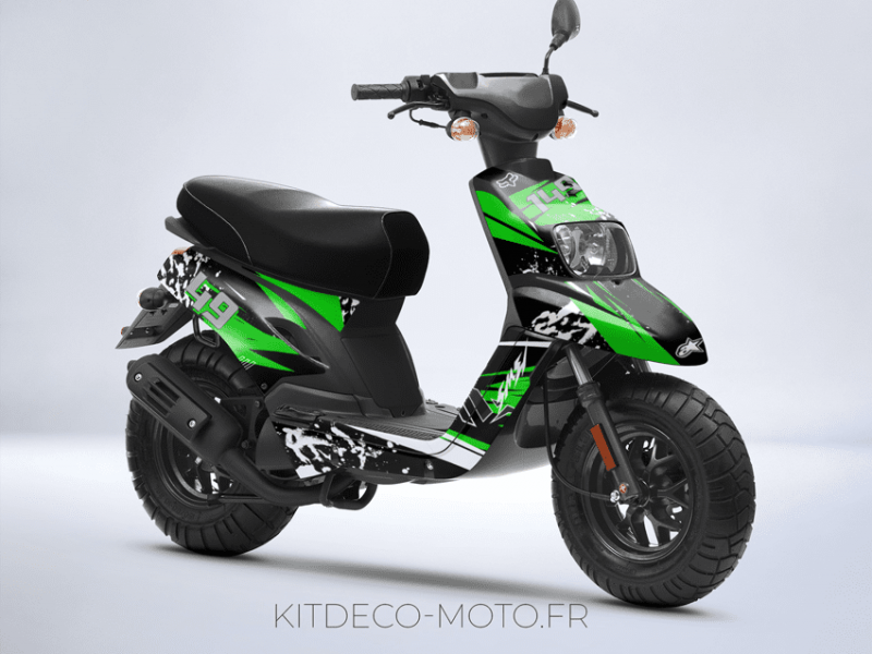 kit gráfico mbk booster (2004 2018) respingo verde