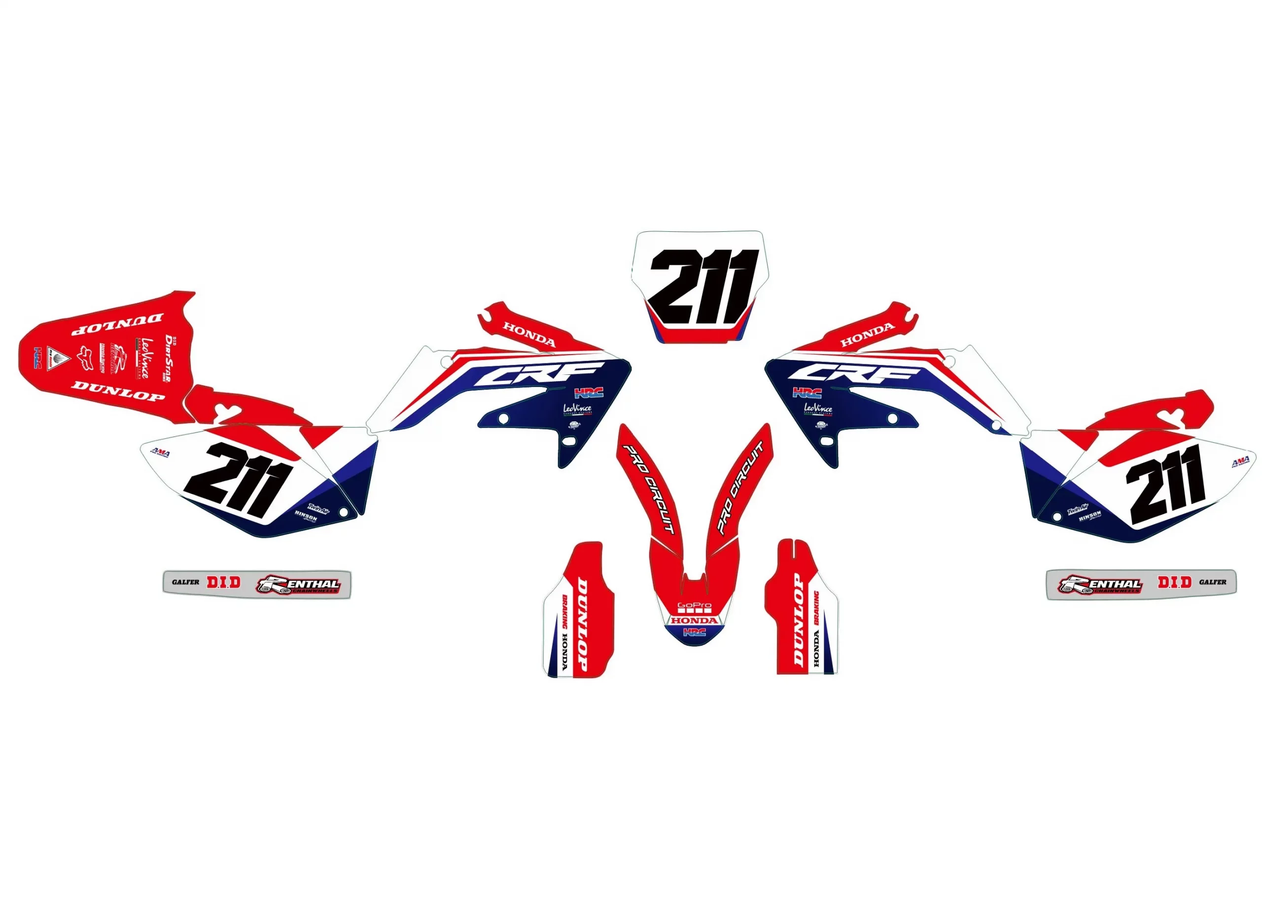 kit déco honda 250 crf (2004 2005) race