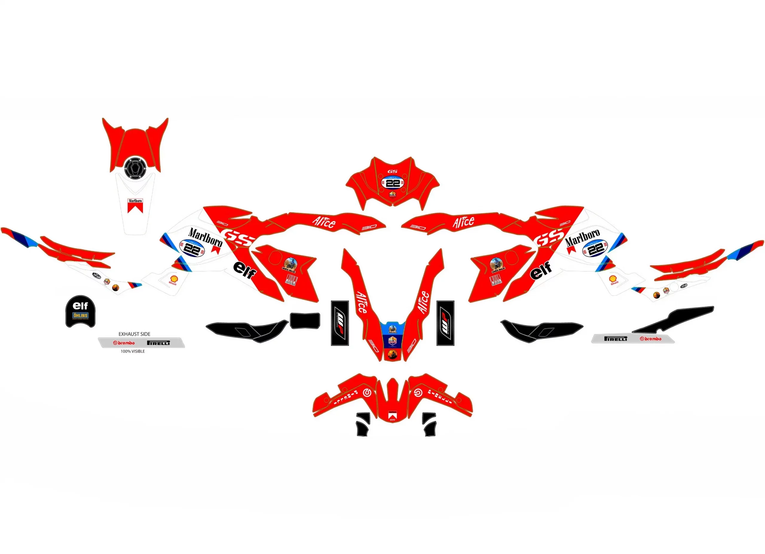 kit déco bmw 310 gs pyr