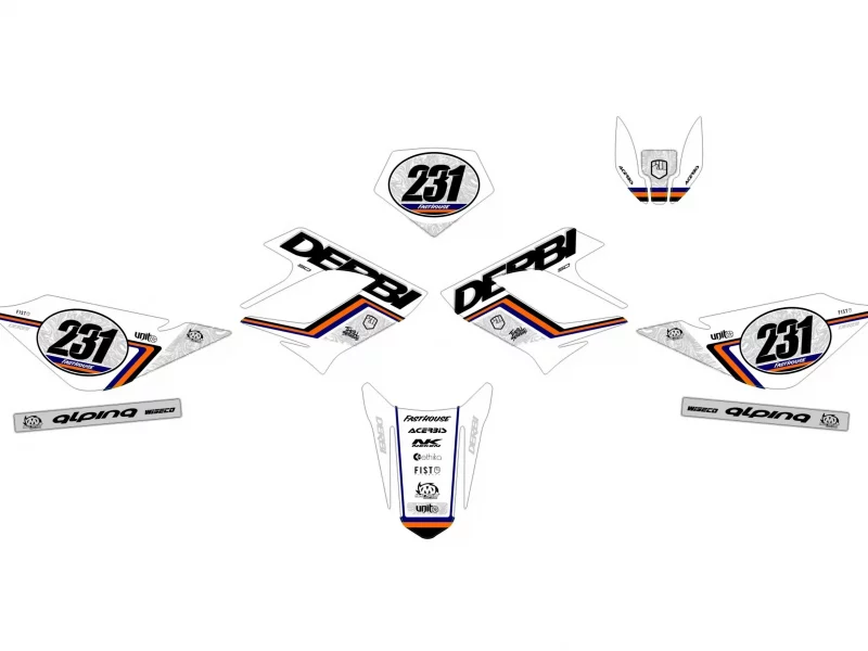 derbi 50 drd racing kit deco de fábrica branco