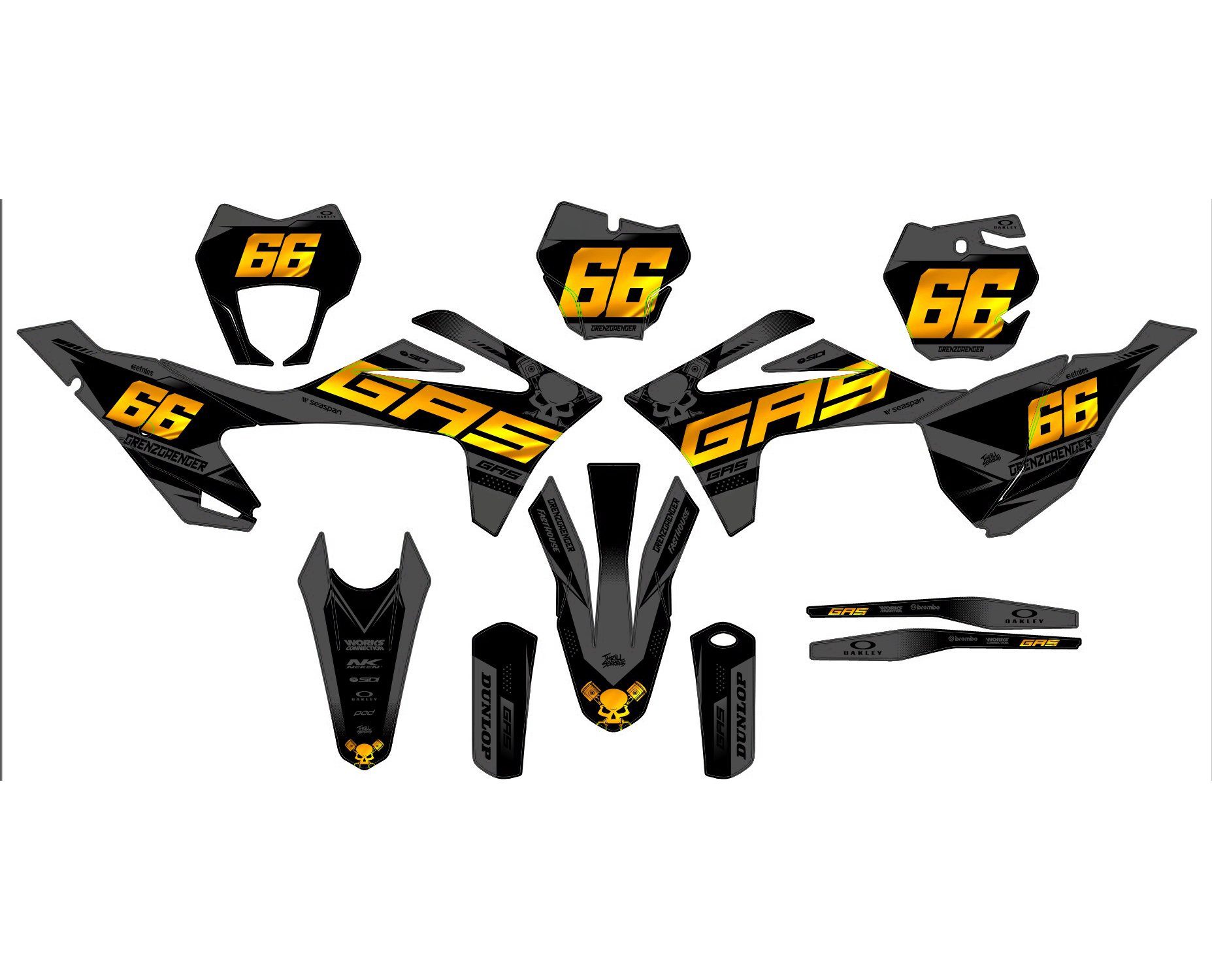 kit déco gasgas ec (2021 2023) doré