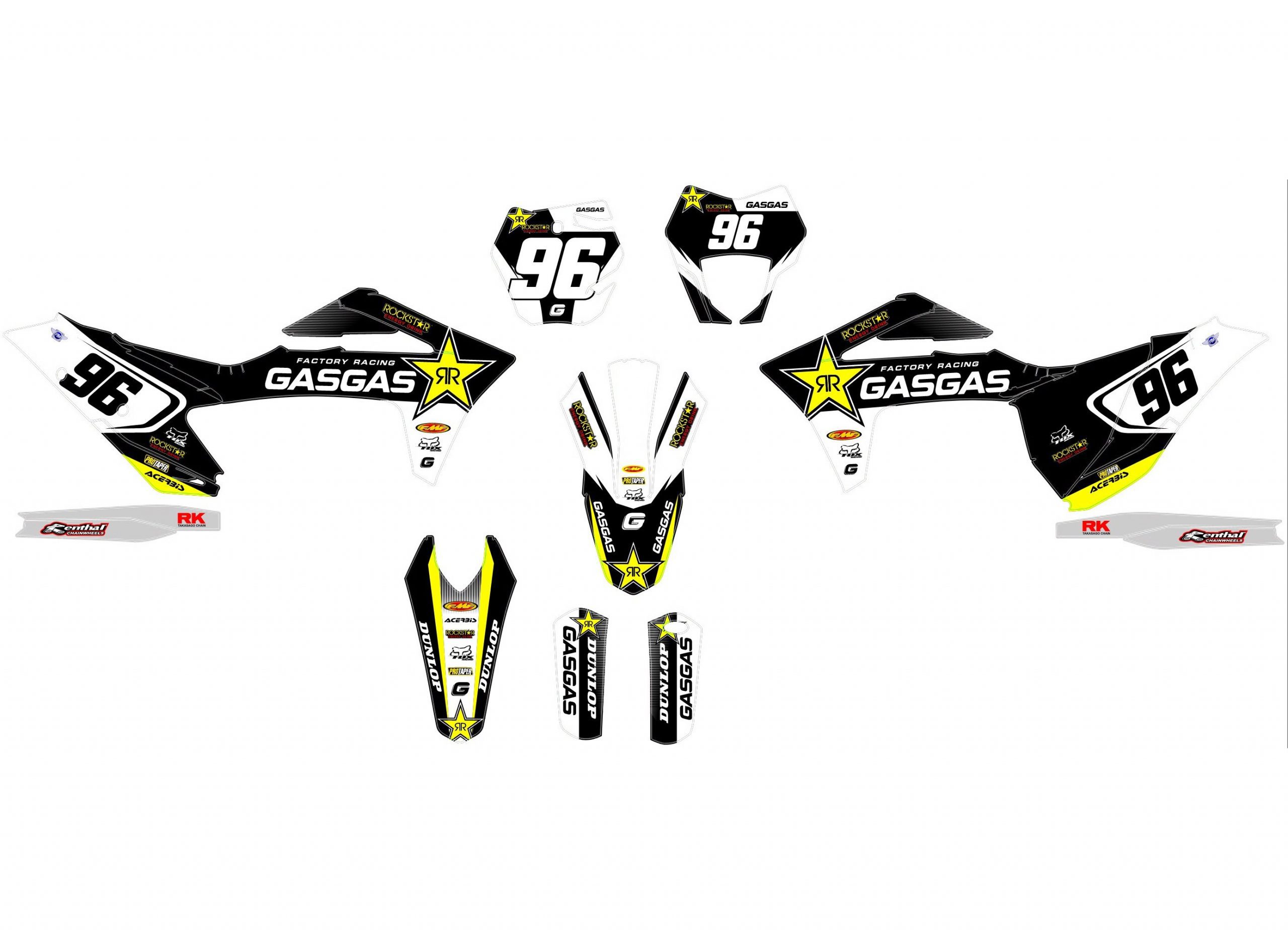 kit déco gasgas ec (2021 2023) rockstar #2