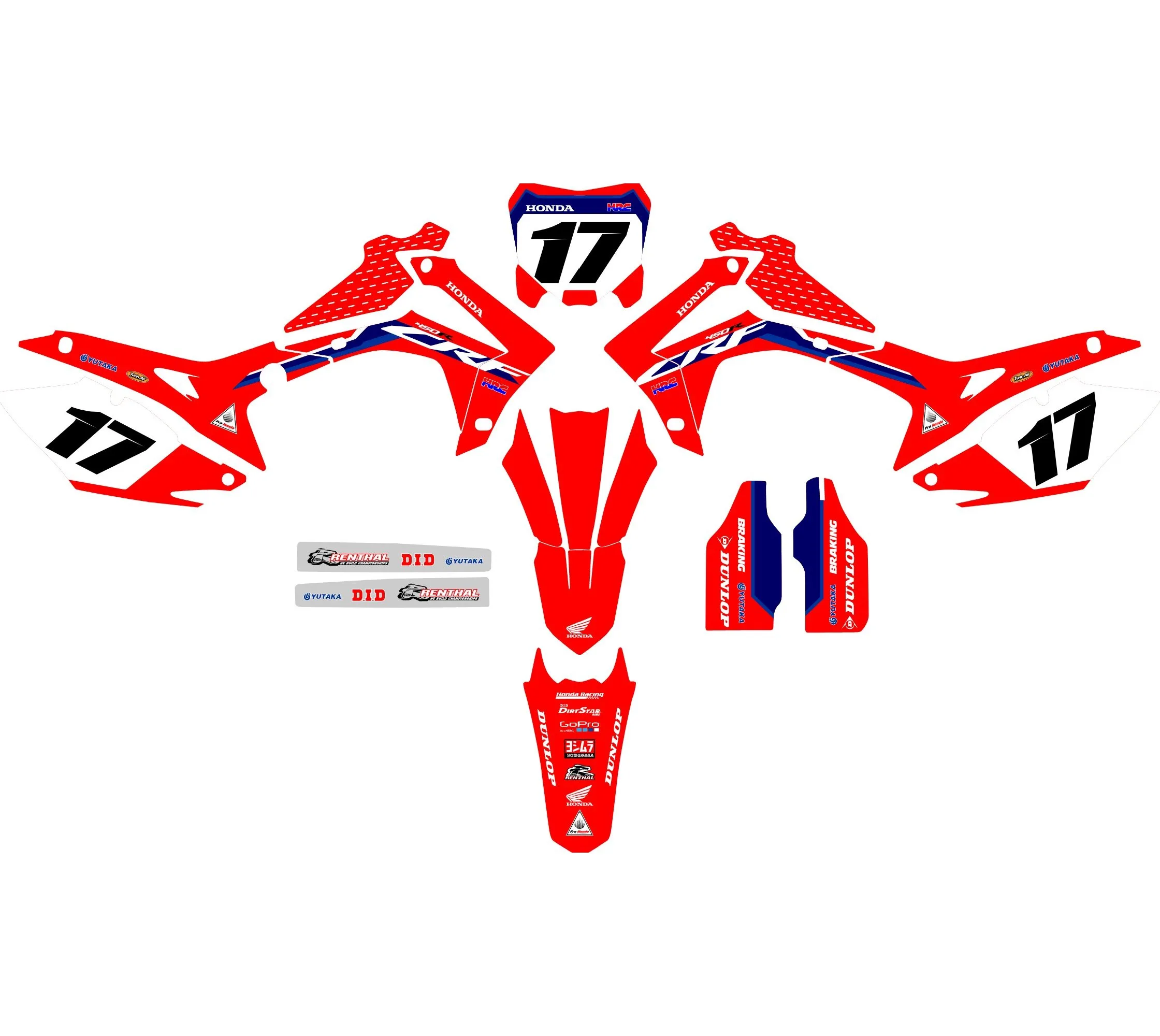 kit déco honda 450 crf (2013 2016) origine