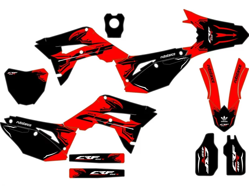 Honda 450 CRF (2017 2020) Grafik-Kit – Race Black