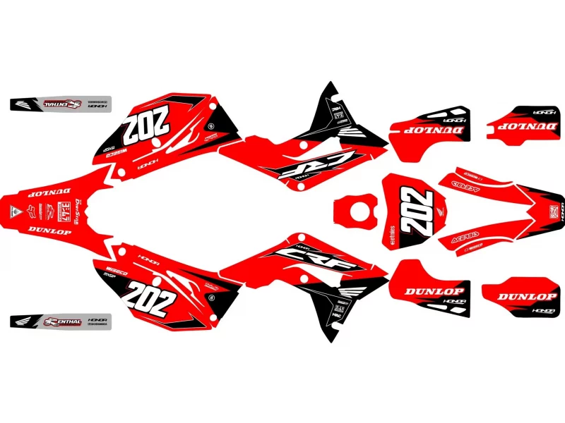 honda 450 crf graphic kit (2017 2020) – race red