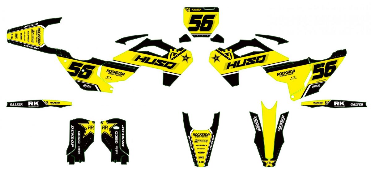 kit déco husqvarna 250 / 450 fc (2023 2024) factory jaune