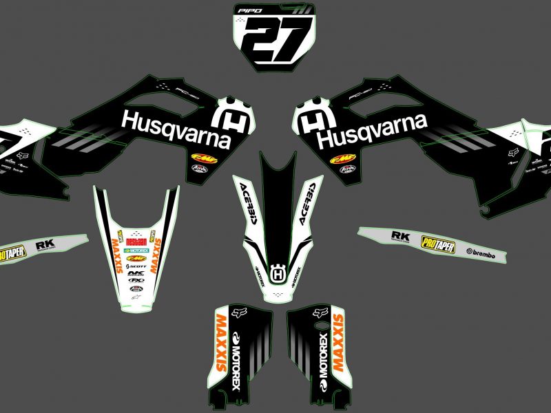 husqvarna 250 / 450 fc (2023 2024) factory black graphic kit