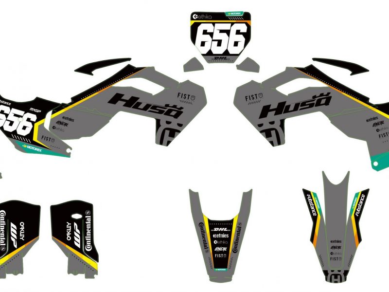 husqvarna 250 / 450 fc graphic kit (2023 2024) husq gray #2