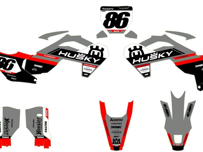 kit grafiche husqvarna 250 / 450 fc (2023 2024) rosso racing