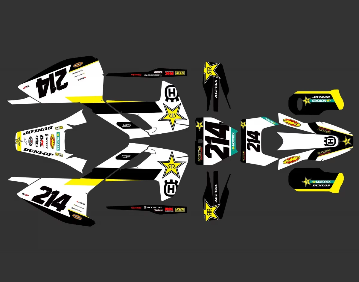 kit déco husqvarna tc / fc / fs (2016 2018) rockstar