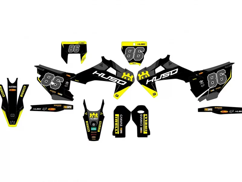 husqvarna tc / fc / fs graphic kit (2019 2022) race yellow