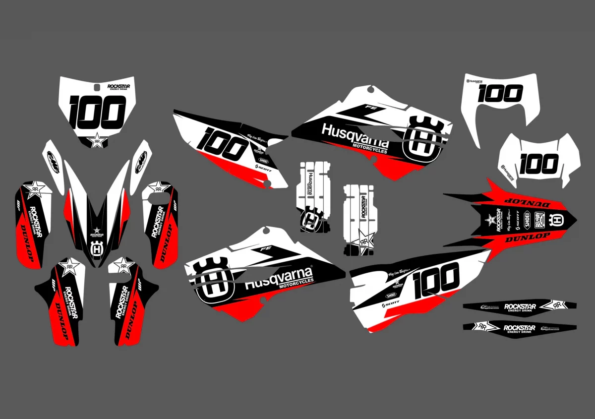 kit déco husqvarna tc / fc (2014 2015) race rouge