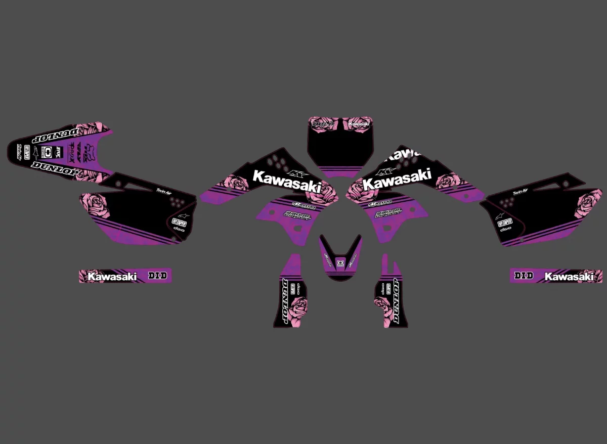 kit déco kawasaki 250 kxf (2006 2008) rose