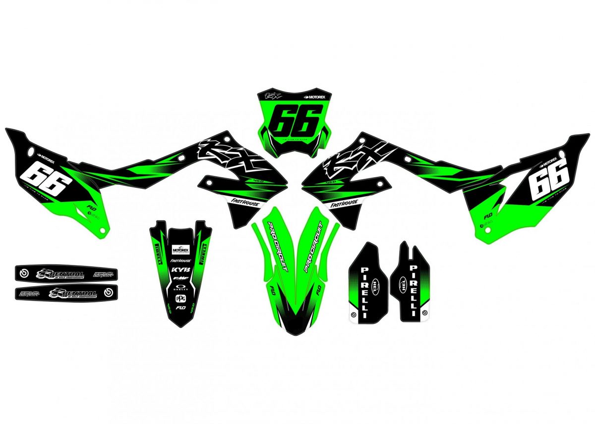 kit déco kawasaki 250 kxf (2021 2024) fasthouse