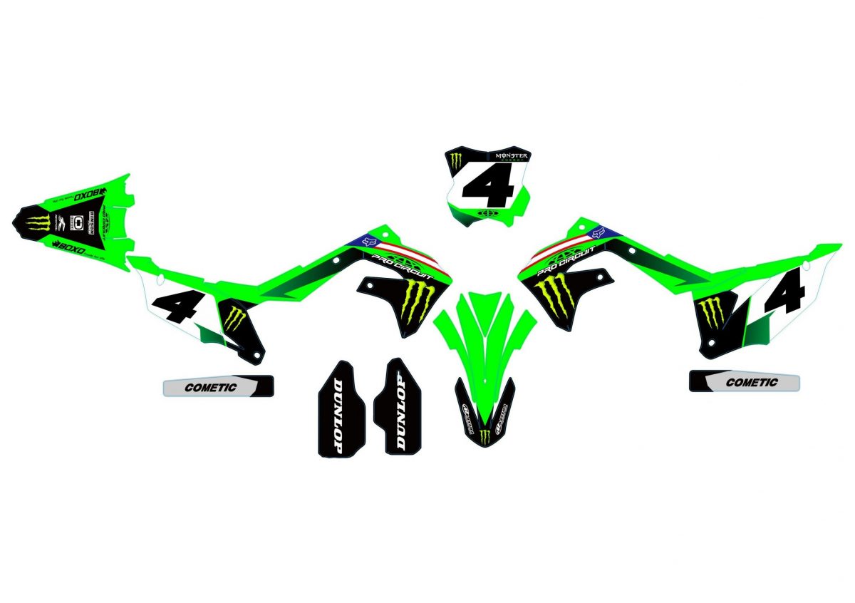 kit déco kawasaki 250 kxf (2021 2024) monster #2
