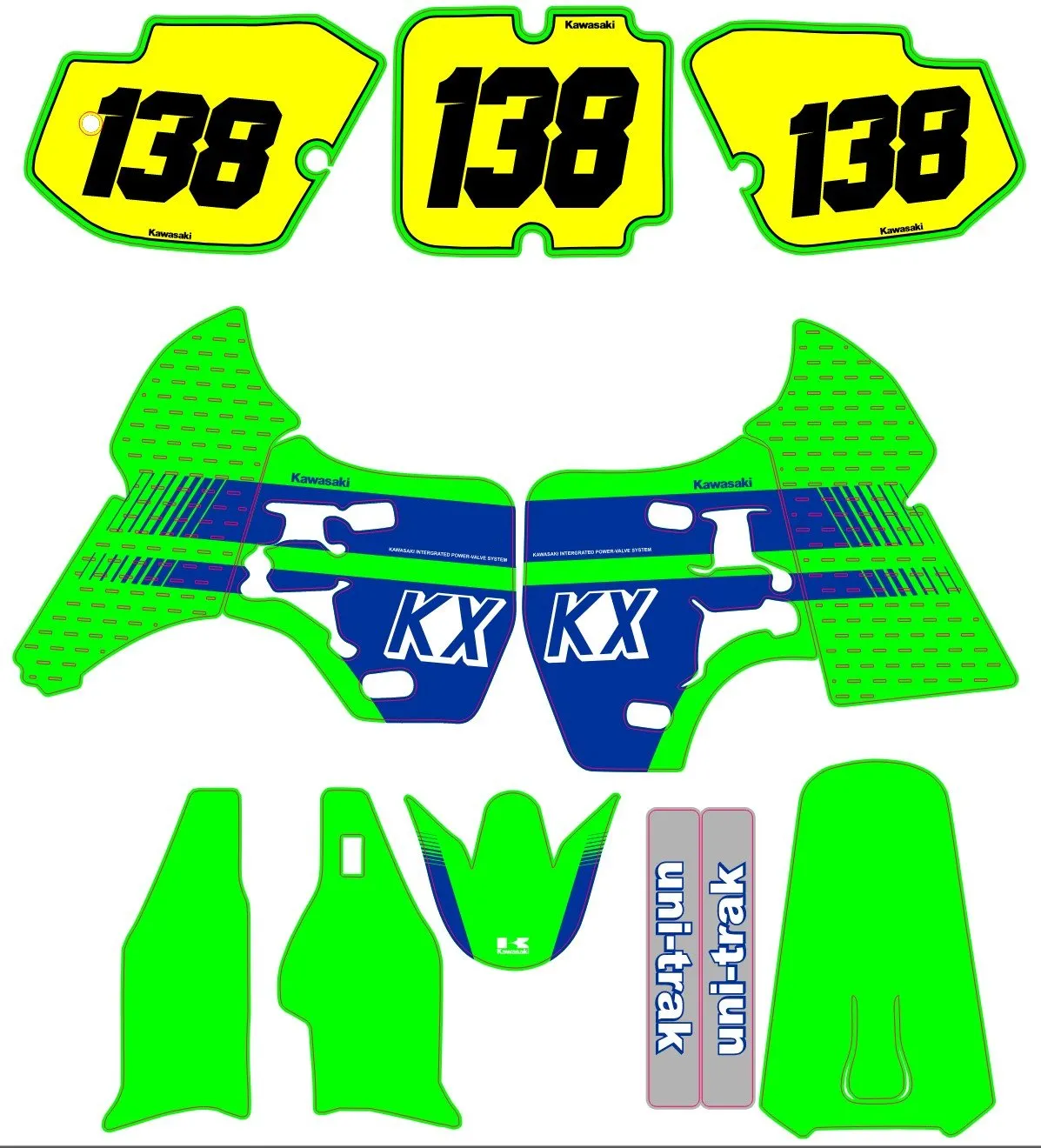 kit déco kawasaki 500 kx (1988 2004) factory
