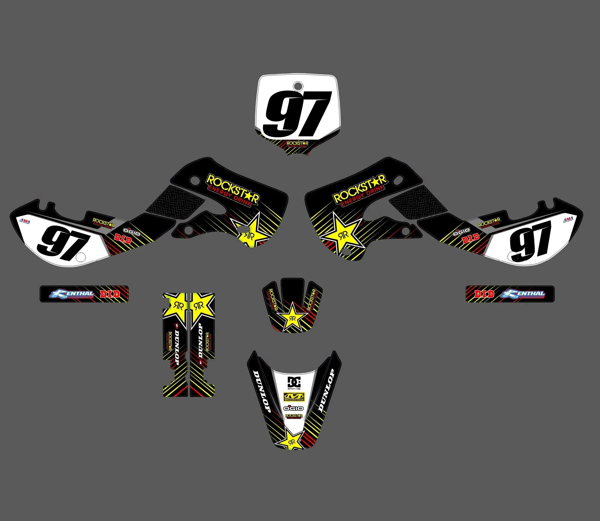 kit déco kawasaki 65 kx (2000 2024) rockstar
