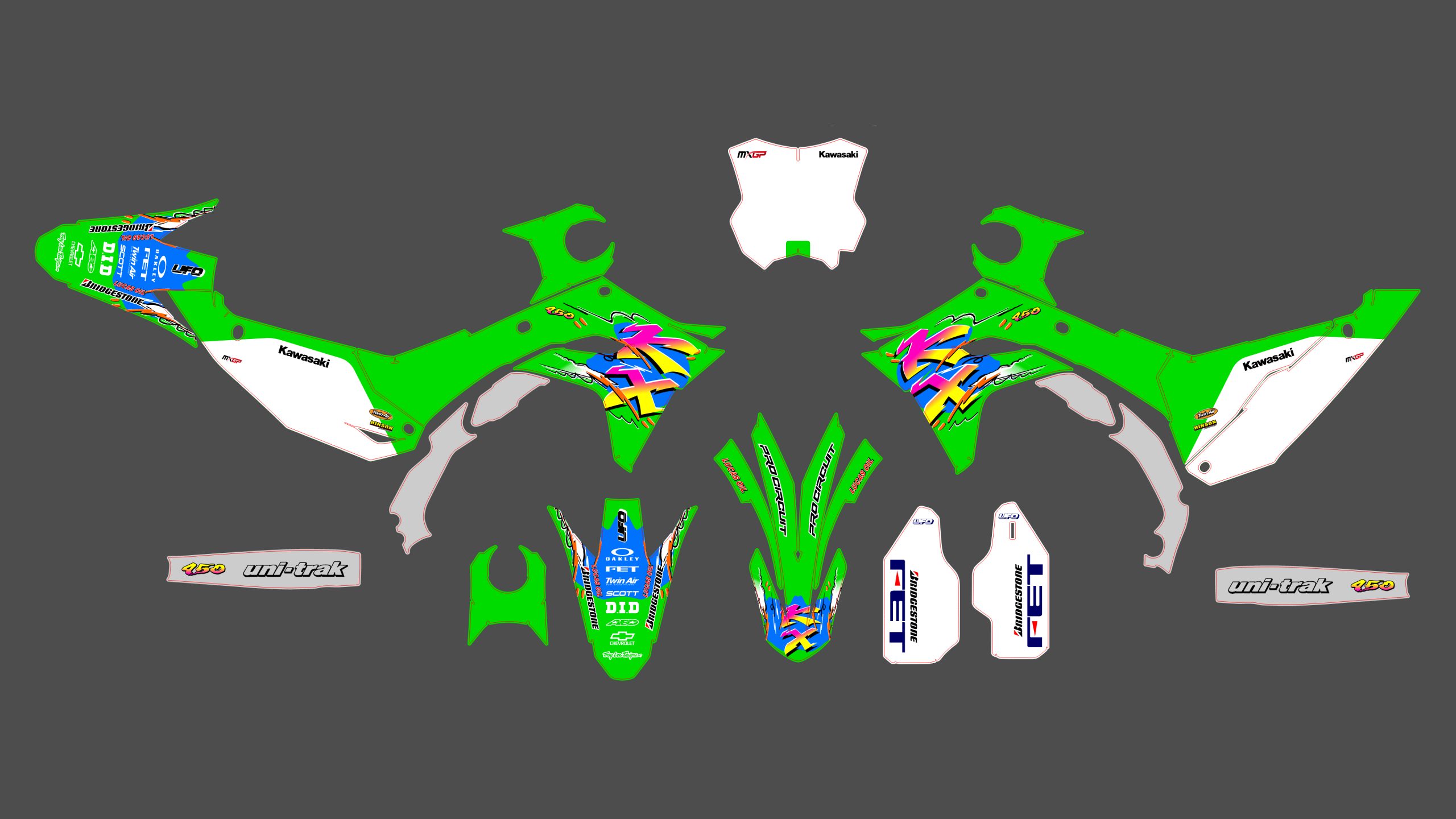 kit déco kawasaki 450 kxf (2024) origine #2