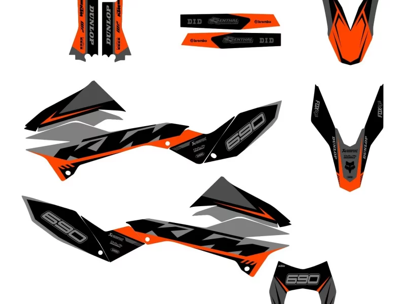 Deko-Kit KTM 690 SCR (2012 2018) Airon Orange