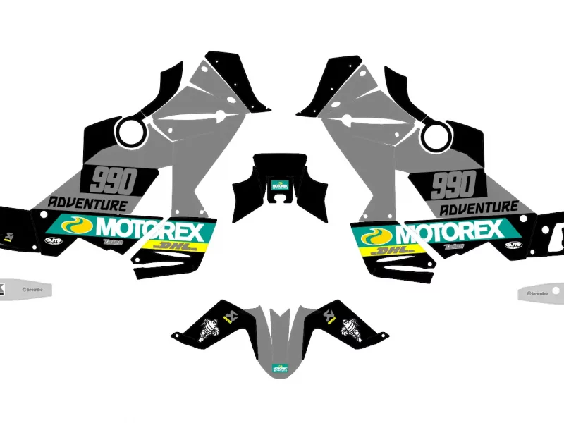 kit déco ktm 990 adventure factory blanc