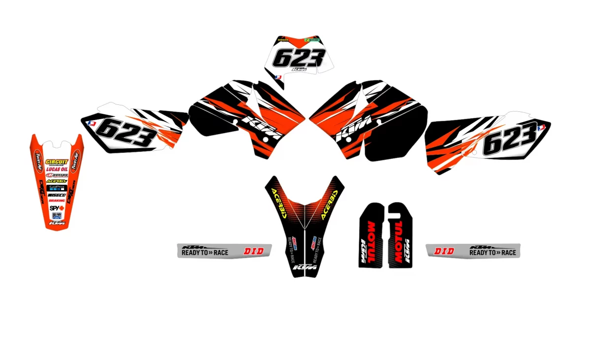 kit déco ktm exc / exc f (2004 2007) fast