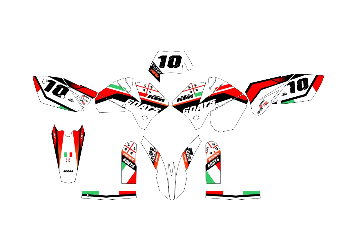 kit déco ktm exc / exc f (2004 2007) six days