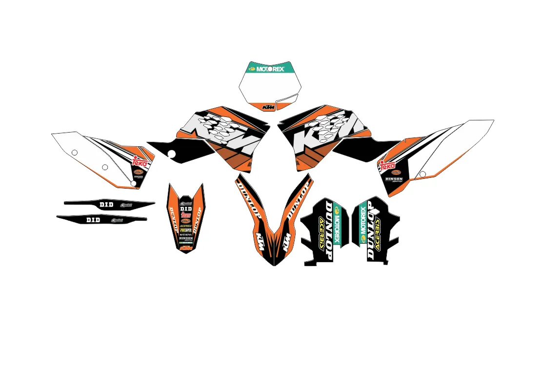 kit déco ktm exc / exc f (2008 2011) racing